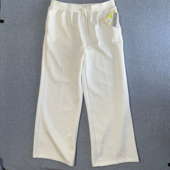 All In Motion Airy Sleek Wide Leg Pant Athleisure Large Cream High Rise - Picture 2 of 13